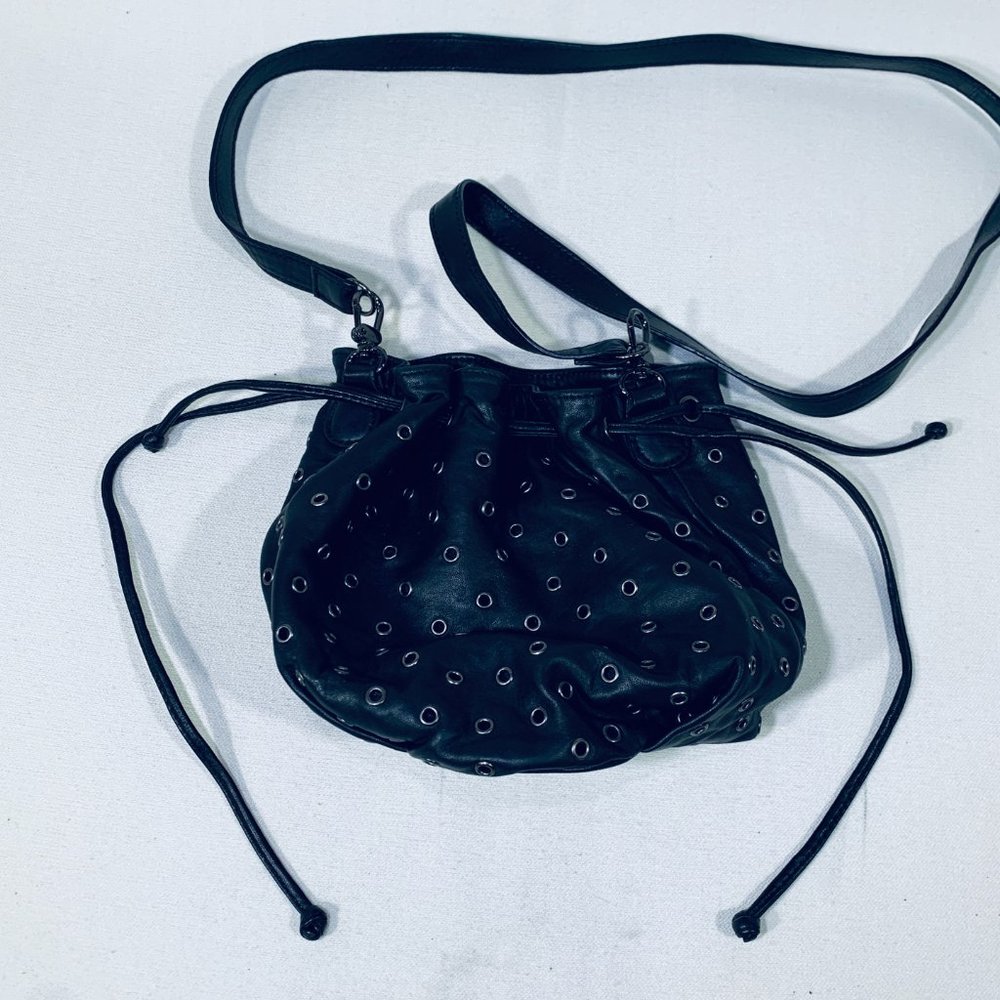 C C Skye Leather Drawstring Purse - image 2